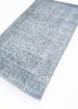 vintage blue wool hand knotted Rug - FoldShot