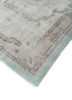 vintage green wool hand knotted Rug - FoldShot