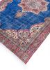 vintage blue wool hand knotted Rug - FoldShot vintage blue wool hand knotted Rug - FoldShot