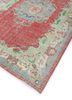 vintage red and orange wool hand knotted Rug - FoldShot