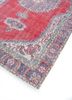vintage red and orange wool hand knotted Rug - FoldShot