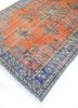 vintage red and orange wool hand knotted Rug - FoldShot vintage red and orange wool hand knotted Rug - FoldShot