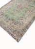 vintage green wool hand knotted Rug - FoldShot