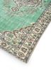 vintage green wool hand knotted Rug - FoldShot