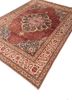 aalam red and orange wool hand knotted Rug - FoldShot aalam red and orange wool hand knotted Rug - FoldShot