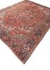 aalam red and orange wool hand knotted Rug - FoldShot aalam red and orange wool hand knotted Rug - FoldShot