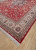 aalam red and orange wool hand knotted Rug - FoldShot aalam red and orange wool hand knotted Rug - FoldShot
