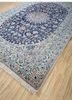 aalam blue wool hand knotted Rug - FoldShot