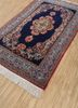 aalam blue wool hand knotted Rug - FoldShot aalam blue wool hand knotted Rug - FoldShot