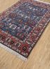 aalam blue wool hand knotted Rug - FoldShot