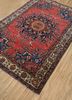aalam red and orange wool hand knotted Rug - FoldShot