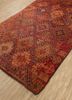 nuray red and orange wool hand knotted Rug - FoldShot nuray red and orange wool hand knotted Rug - FoldShot