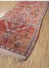nuray red and orange wool hand knotted Rug - FoldShot