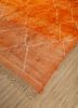 nuray red and orange wool hand knotted Rug - FoldShot
