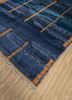 zuri blue wool hand knotted Rug - FoldShot