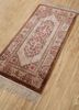 gulmarg beige and brown silk hand knotted Rug - FoldShot gulmarg beige and brown silk hand knotted Rug - FoldShot