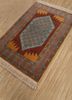 kiaan blue wool hand knotted Rug - FoldShot
