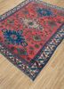 nuray red and orange wool hand knotted Rug - FoldShot