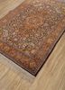 gulmarg red and orange silk hand knotted Rug - FoldShot