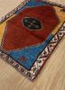 zuri red and orange wool hand knotted Rug - FoldShot