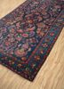 aalam blue wool hand knotted Rug - FoldShot