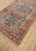 aalam red and orange wool hand knotted Rug - FoldShot aalam red and orange wool hand knotted Rug - FoldShot