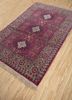 aalam red and orange wool hand knotted Rug - FoldShot aalam red and orange wool hand knotted Rug - FoldShot