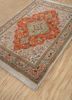 aalam red and orange wool hand knotted Rug - FoldShot aalam red and orange wool hand knotted Rug - FoldShot