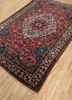 aalam red and orange wool hand knotted Rug - FoldShot aalam red and orange wool hand knotted Rug - FoldShot
