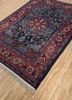 aalam blue wool hand knotted Rug - FoldShot aalam blue wool hand knotted Rug - FoldShot