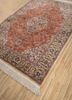aalam red and orange wool hand knotted Rug - FoldShot aalam red and orange wool hand knotted Rug - FoldShot