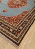 aalam blue wool hand knotted Rug - FoldShot