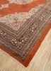 aalam red and orange wool hand knotted Rug - FoldShot aalam red and orange wool hand knotted Rug - FoldShot