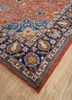 aalam red and orange wool hand knotted Rug - FoldShot aalam red and orange wool hand knotted Rug - FoldShot