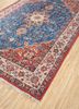 aalam blue wool hand knotted Rug - FoldShot aalam blue wool hand knotted Rug - FoldShot