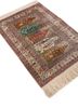 gulmarg red and orange silk hand knotted Rug - FoldShot