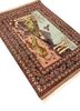 aalam red and orange wool hand knotted Rug - FoldShot aalam red and orange wool hand knotted Rug - FoldShot