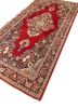 aalam red and orange wool hand knotted Rug - FoldShot aalam red and orange wool hand knotted Rug - FoldShot