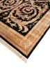 aalam grey and black wool and silk hand knotted Rug - FoldShot aalam grey and black wool and silk hand knotted Rug - FoldShot