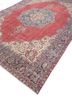 vintage red and orange wool hand knotted Rug - FoldShot vintage red and orange wool hand knotted Rug - FoldShot