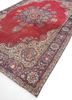 aalam red and orange wool hand knotted Rug - FoldShot aalam red and orange wool hand knotted Rug - FoldShot