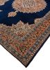 aalam blue wool hand knotted Rug - FoldShot aalam blue wool hand knotted Rug - FoldShot