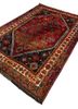 aalam red and orange wool hand knotted Rug - FoldShot