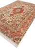 aalam red and orange wool hand knotted Rug - FoldShot