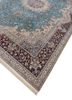 aalam blue wool hand knotted Rug - FoldShot