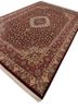 aalam red and orange wool and silk hand knotted Rug - FoldShot aalam red and orange wool and silk hand knotted Rug - FoldShot