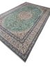 aalam green wool hand knotted Rug - FoldShot aalam green wool hand knotted Rug - FoldShot