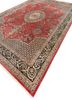 aalam red and orange wool hand knotted Rug - FoldShot aalam red and orange wool hand knotted Rug - FoldShot