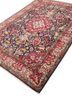aalam red and orange wool hand knotted Rug - FoldShot