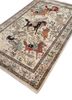 aalam beige and brown wool hand knotted Rug - FoldShot